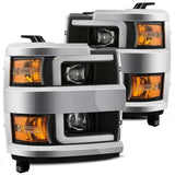 AlphaRex 880224 AlphaRex 15-19 Chevy 2500HD PRO-Series Proj Headlights Plank Style Blk w/Activ Light/Seq Signal/DRL