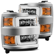 AlphaRex 880228 880228 AlphaRex 15-18 Chevy 2500HD NOVA LED Proj Headlights Plank Style Chrome w/Activ Light/Seq Signal/DRL