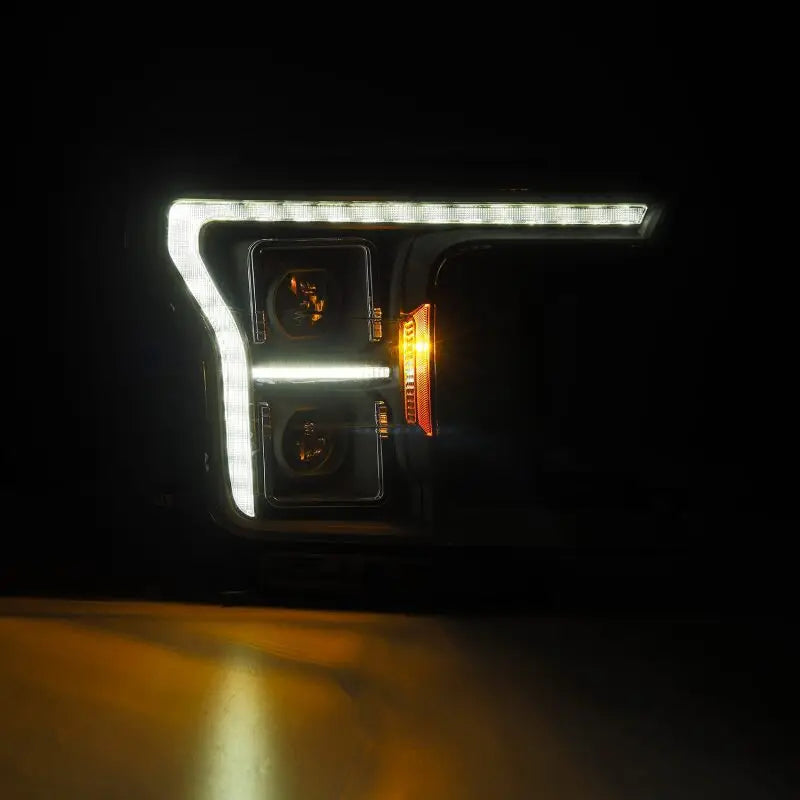 AlphaRex 880250 880250 AlphaRex 18-20 Ford F-150 (Req. Conv F150 w/Stock LED) LUXX LED Proj HL Blk Actv Lgt Seq Sig SB DRL