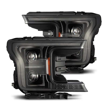 AlphaRex 880253 AlphaRex 18-20 Ford F150 PRO-Series Headlight Alpha Black w/ Seq Signal & DRL