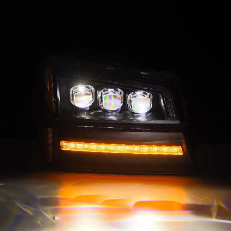 AlphaRex 880256 880256 AlphaRex 03-06 Chevy Silverado 1500/2500HD/3500HD/Avalanche Black NOVA LED Proj Headlights