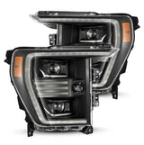 AlphaRex 880293 AlphaRex 21-22 Ford F150 PRO-Series Projector headlights Black w/Activ Light/Seq Signal