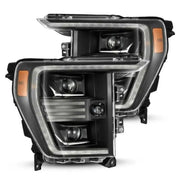 AlphaRex 880293 AlphaRex 21-22 Ford F150 PRO-Series Projector headlights Black w/Activ Light/Seq Signal