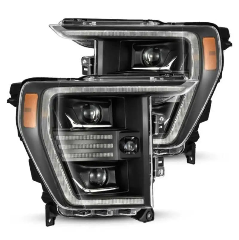 AlphaRex 880293 AlphaRex 21-22 Ford F150 PRO-Series Projector headlights Black w/Activ Light/Seq Signal