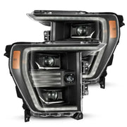 AlphaRex 880293 880293 AlphaRex 21-22 Ford F150 PRO-Series Projector headlights Black w/Activ Light/Seq Signal