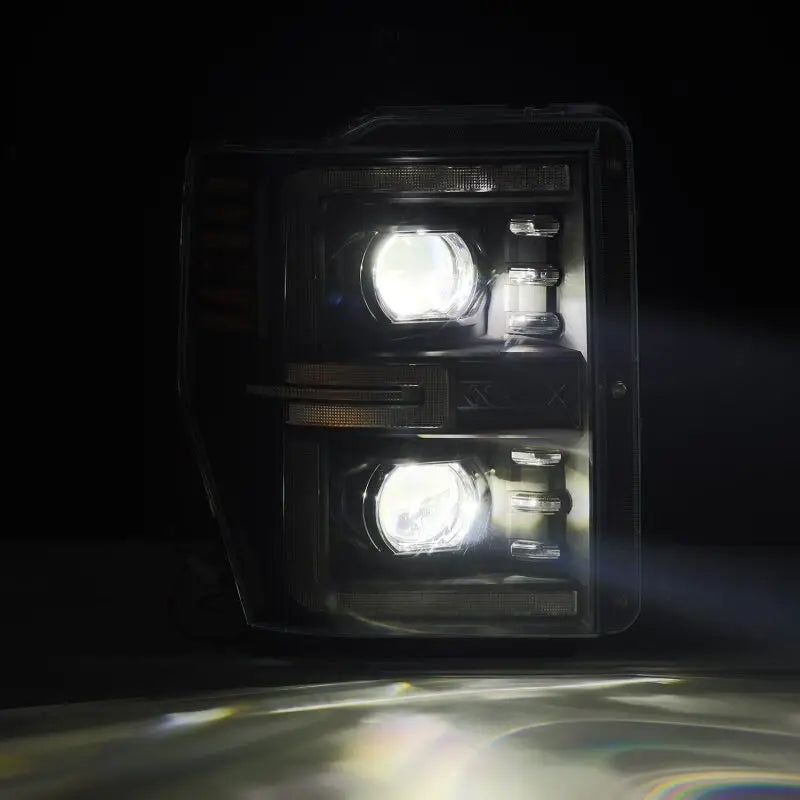 AlphaRex 880312 880312 AlphaRex 08-10 Ford F250-550 LUXX-Series LED Projector Headlights Black w/Activ Light/Seq Signal
