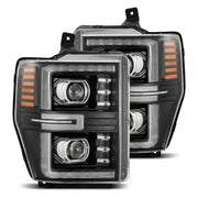 AlphaRex 880312 880312 AlphaRex 08-10 Ford F250-550 LUXX-Series LED Projector Headlights Black w/Activ Light/Seq Signal