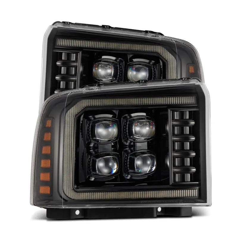 AlphaRex 880318 880318 AlphaRex 05-07 Ford Super Duty/Excursion NOVA-Series LED Projector Headlights Alpha-Blk w/Activ Ligh