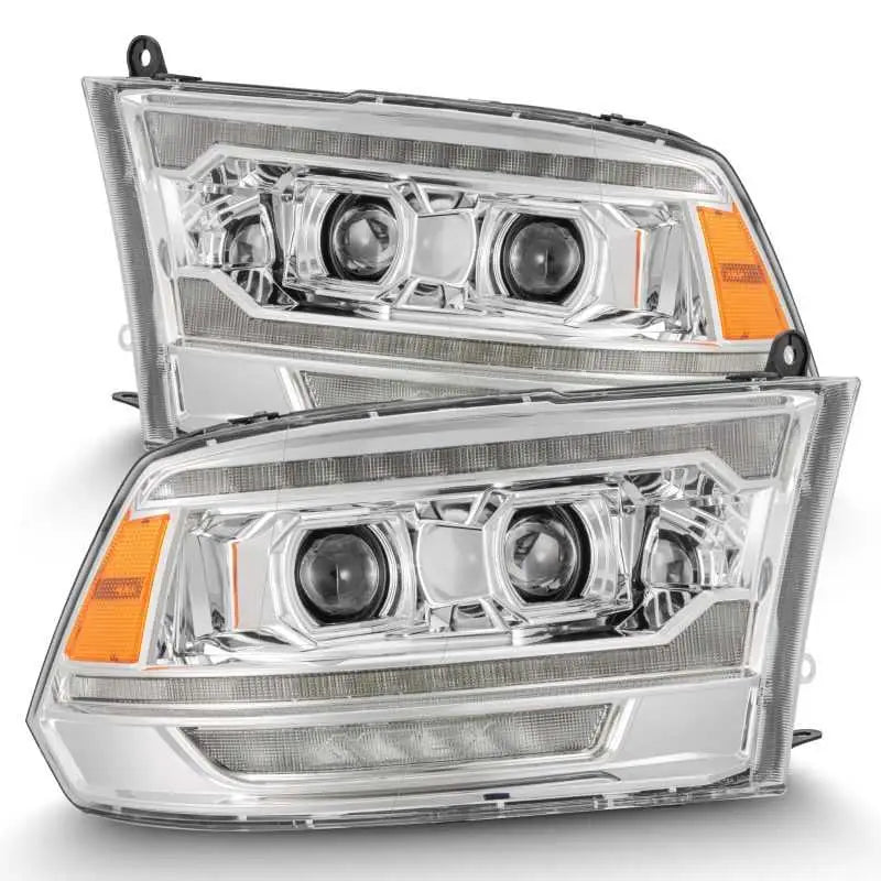AlphaRex 880559 AlphaRex 09-18 Dodge Ram 2500 LUXX LED Proj Headlights Plank Style Chrm w/Activ Light/Seq Signal/DRL