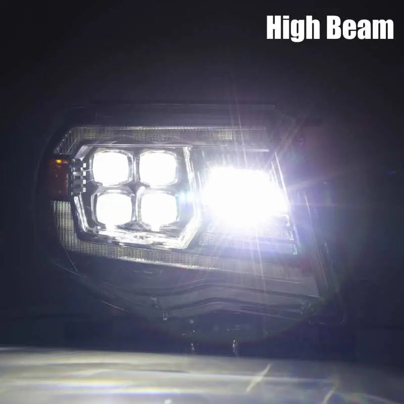 AlphaRex 880744 880744 AlphaRex 05-11 Toyota Tacoma NOVA LED Projector Headlights Plank Style Black w/Activation Light/DRL