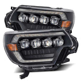 AlphaRex 880753 AlphaRex 12-15 Toyota Tacoma NOVA LED Proj Headlights Plank Style Black w/Activ Light/Seq Signal/DRL