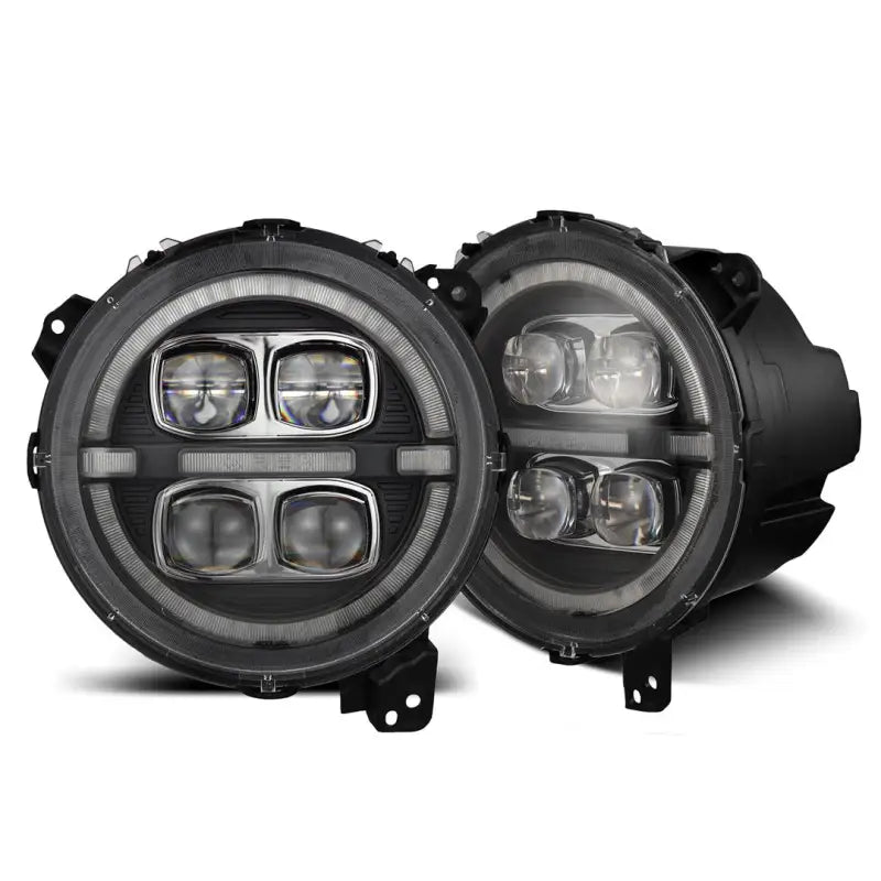 Black LED projector headlights from Alpharex USA Nova-Series with clear lenses