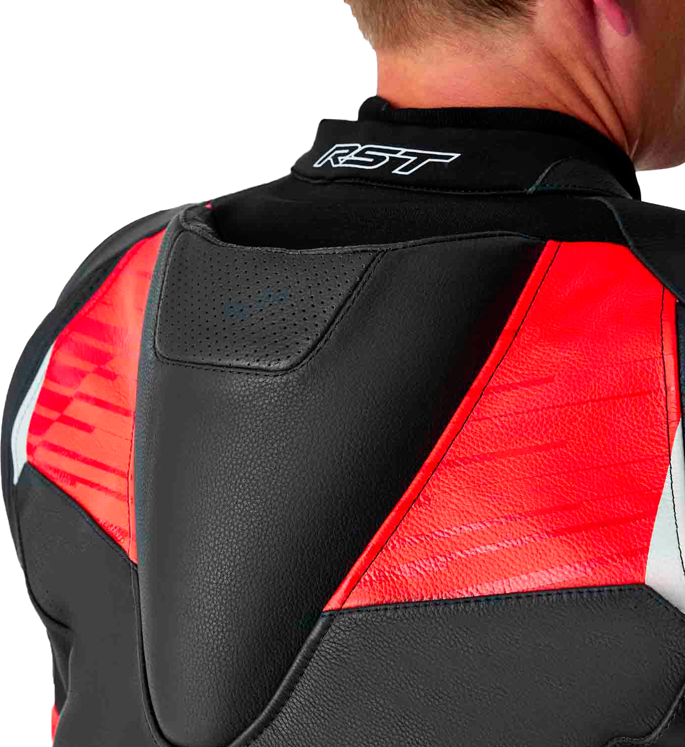 Tractech Evo D3o Jacket Blk/Flo Red Leather Xl