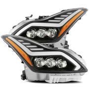 AlphaRex 881985 881985 AlphaRex 08-13 Infiniti G37 Coupe SD NOVA LED Proj Headlights Plank Gloss Blk w/Activ Light/Seq Sig