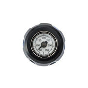 Gray temperature gauge cap for oil temp dip stick on 88252 Harddrive Oil Temp Dip Stick M8 Black And Machined