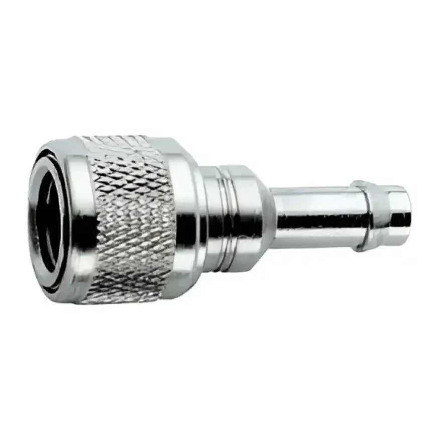 Chrome hose barb fitting for fuel line in Attwood Marine Chrys marine chrys hose setup