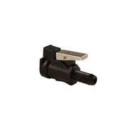 Black plastic quick connect fitting with metal lever for Yamaha tank fitting by Attwood Marine