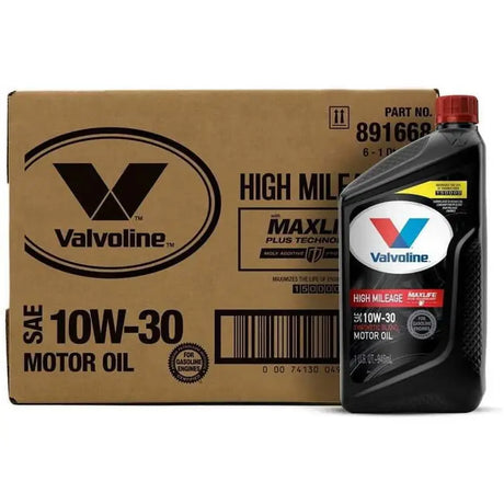 Valvoline Val High Mileage EP 150 10W30 motor oil for engines over 75,000 miles, offers advanced protection and extended engine life for RV, automotive, powersports, off-road, marine, exterior, truck accessories, interior, truck bed, RV parts, AVADA - Best Sellers, Must Haves.