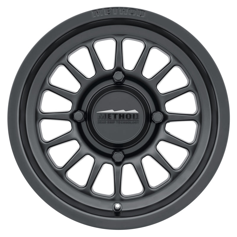 Method Wheels MR41157046552 Method MR411 Bead Grip 15x7 / 5+2/38mm Offset / 4x156 / 132mm CB Matte Black Wheel