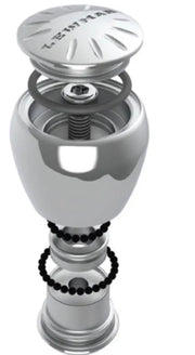 Lewmar Polished Stainless Steel Knob with Rim Clamp for secure marine applications, showcasing a sleek and durable design.