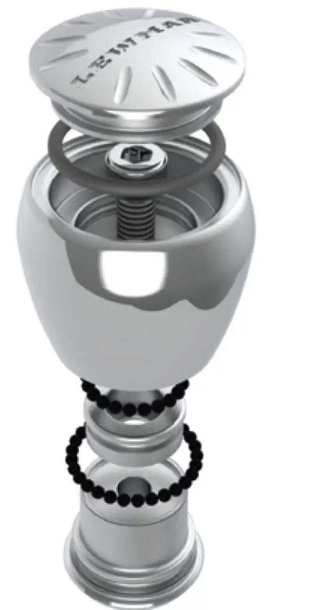 Lewmar Polished Stainless Steel Knob with Rim Clamp for secure marine applications, showcasing a sleek and durable design.