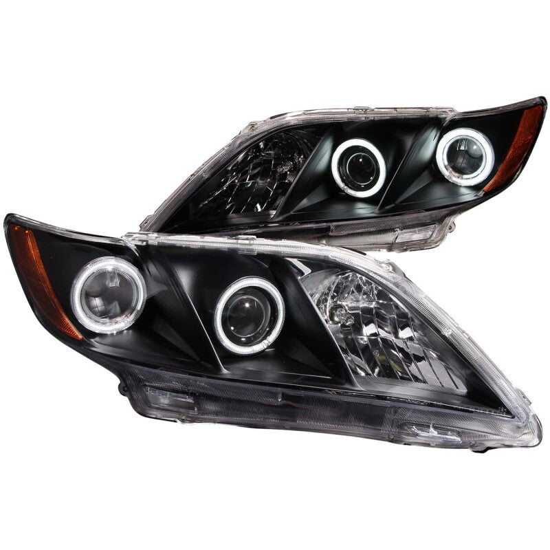 ANZO 121181 ANZO 2007-2009 Toyota Camry Projector Headlights w/ Halo Black
