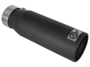 aFe 49-92043-B aFe MACHForce XP Exhausts Tips SS-304 EXH Tip 3in x 4Out x 12L Bolt-On (blk)