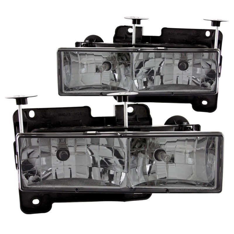 ANZO 111061 ANZO 1988-1998 Chevrolet C1500 Crystal Headlights w/ Smoke Lens