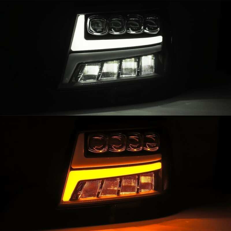 AlphaRex 880827 AlphaRex 07-13 Toyota Tundra / 08-17 Sequoia PRO-Series Projector Headlights Chrome w/Seq. Sig. + DR