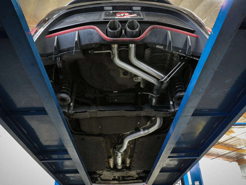 aFe 49-37018-L aFe Takeda 2-1/2in SS-304 Cat-Back Exhausts w/ Blue Flame Tips 13-17 Hyundai Veloster L4-1.6L