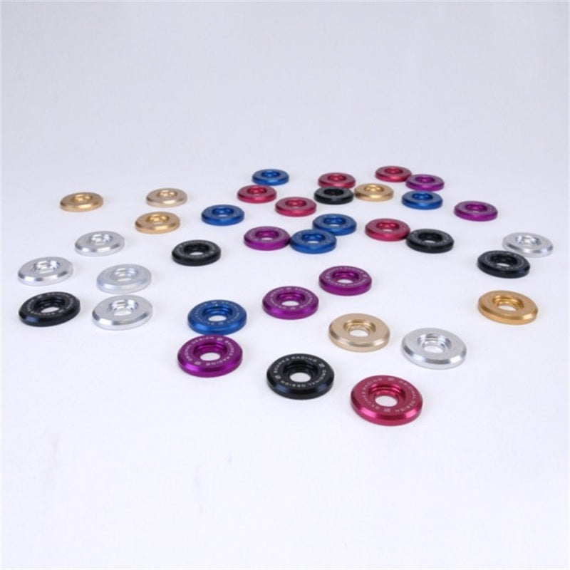 Skunk2 Racing 649-05-0225 Skunk2 Large Fender Black Anodized Washer Kit (6 Pcs.)