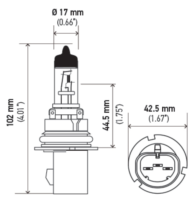Hella 9007 Hella 9007 HB5 12V 65/55W Halogen Bulb PX29t