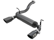aFe 49-48067-B aFe Rebel Series 2.5in 409 SS Axle-Back Exhaust w/ Black Tips 2018+ Jeep Wrangler (JL) V6 3.6L