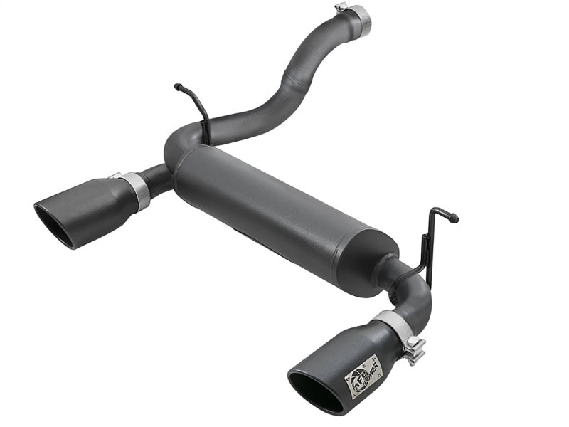 aFe 49-48067-B aFe Rebel Series 2.5in 409 SS Axle-Back Exhaust w/ Black Tips 2018+ Jeep Wrangler (JL) V6 3.6L