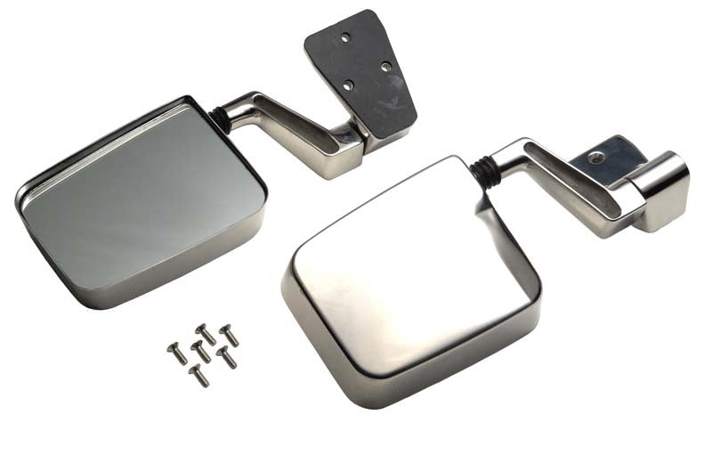 Kentrol 30475 Kentrol 88-06 Jeep Wrangler YJ/TJ Mirror Kit Pair - Polished Silver