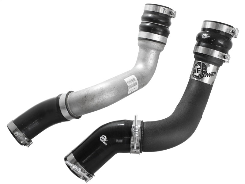 aFe 46-20134-B aFe BladeRunner 3in Black Intercooler Tubes Hot & Cold Side Kit for 13-14 Dodge RAM Diesel 6.7L (td)