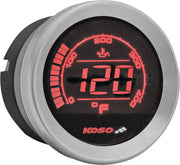 Hd 02t 2'' Oil Temp Gauge Silver Bezel