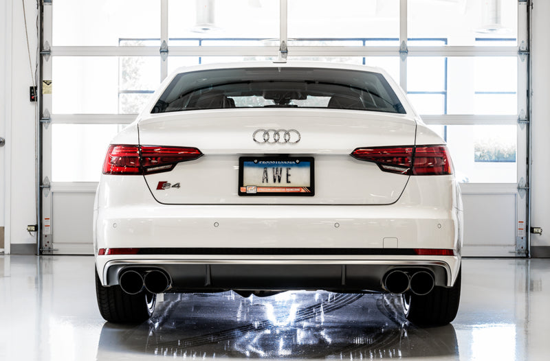 AWE Tuning 3025-43034 AWE Tuning Audi B9 S4 SwitchPath Exhaust - Non-Resonated (Black 102mm Tips)