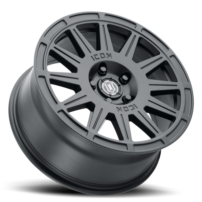 ICON 7017806560SB ICON Ricochet 17x8 5x4.5 38mm Offset 6in BS Satin Black Wheel - 7017806560SB