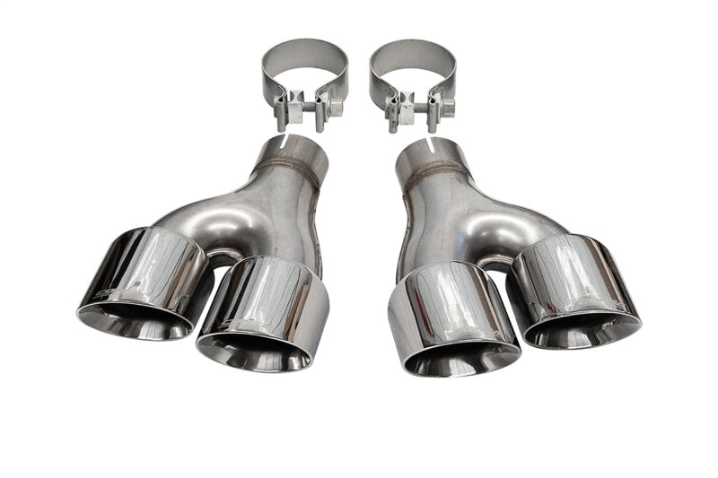 CORSA Performance 14068 Corsa 11-21 Jeep Grand Cherokee Twin 2.5in Inlet / 4in Outlet Polished Pro-Series Tip Kit - 14068