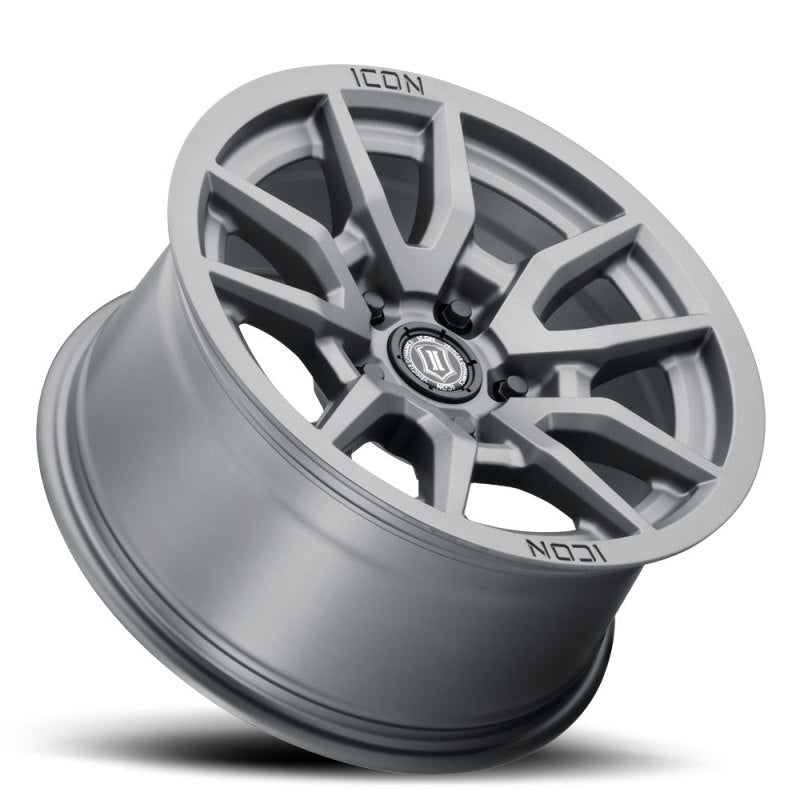 ICON 2617855557TT ICON Vector 5 17x8.5 5x150 25mm Offset 5.75in BS 110.1mm Bore Titanium Wheel - 2617855557TT