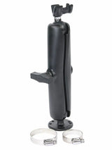 Black adjustable mounting arm with hose clamps for 8M4000978 Motorguide Lng Kit Ram Mt