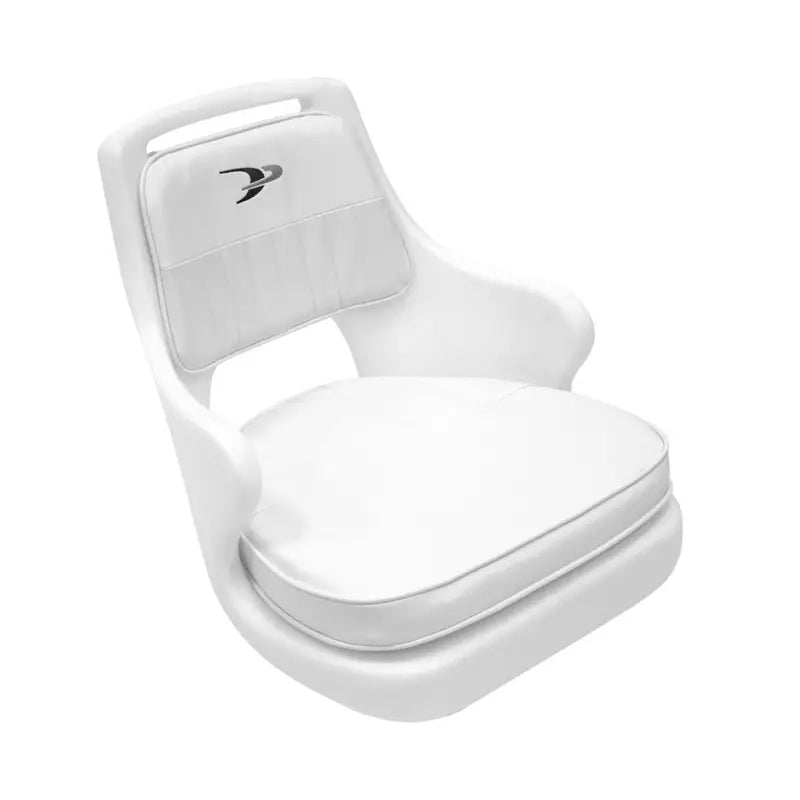 Wise Seating Standard Pilot Chair With Cushions, high-quality marine seating, ergonomic design, durable construction, white, comfortable boat chair.