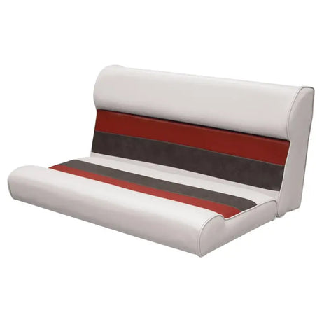 White red gray striped boat seat from Wise Seating Deluxe Series bench seat