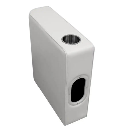 White upholstered console arm rest with cup holder from Wise Seating Deluxe series