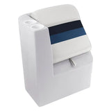 Boat seat with cupholders and striped backrest from Wise Seating Deluxe Series Lean Back Recliner Le