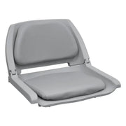 8WD139LS-717 Wise Seating Padded Plastic Fold Down Seat, gray color, high-quality construction, comfortable padding, durable design, space-saving fold-down feature, ideal for boats and marine vessels.