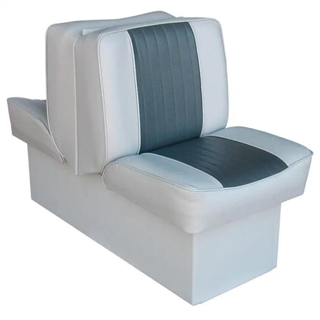 8WD707P-1-664 Wise Seating Deluxe Series Lounge Seat in sleek black and gray, designed for ultimate comfort and durability, perfect for boats, patios, and outdoor spaces.