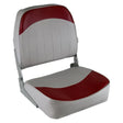 8WD734PLS-661 Wise Seating Standard Low Back Boat Seat, ergonomic design, high-quality construction, gray and red color, ideal for boats, durable and comfortable