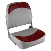 8WD734PLS-661 Wise Seating Standard Low Back Boat Seat, ergonomic design, high-quality construction, gray and red color, ideal for boats, durable and comfortable